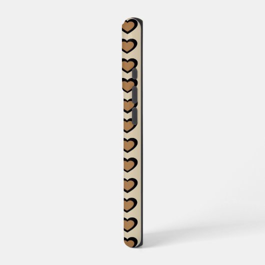 Retro Hearts Leopard iPhoneケース (左側面)