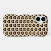 Retro Hearts Leopard iPhone 16ケース (裏面横)