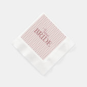 Retro Hearts Pink Burgundy Y2K Style 縁ありカクテルナプキン (角)