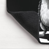 Retro Hedgehog Rock Music Men Kids Women Funny Ani マウスパッド (コーナー)