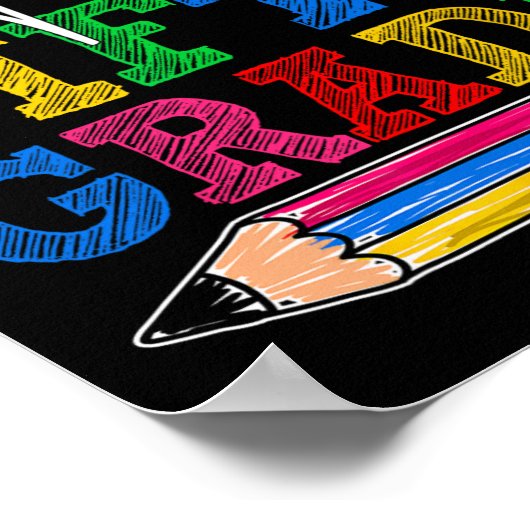 Retro Hello 5th Grade First Day Of School Boys Gir ポスター (角)