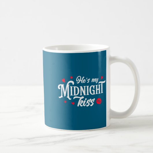 Retro He's My Midnight Kiss New Year Nye Matching  コーヒーマグカップ (右)