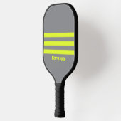 Retro HI VIS Three Across Striping with Name ピックルボールラケット (左)