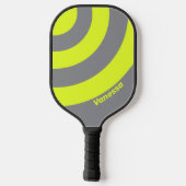 Retro HI VIS Three Circle Stripe with Name ピックルボールラケット (裏面)