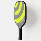 Retro HI VIS Three Circle Stripe with Name ピックルボールラケット (左)
