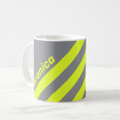 Retro HI VIS Three Stripes with Name コーヒーマグカップ (正面左)