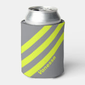 Retro HI VIS Three Stripes with Name 缶クーラー (缶正面)