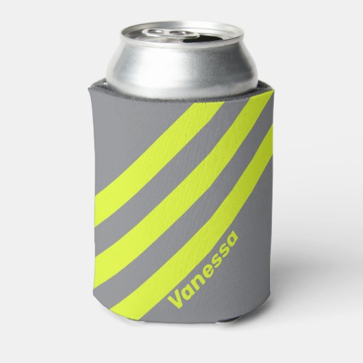 Retro HI VIS Three Stripes with Name 缶クーラー (缶裏面)