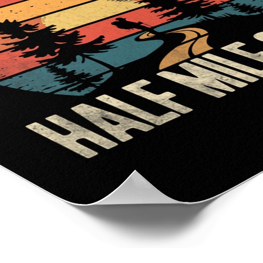 Retro Hiking Design Funny It's Just Another Half M ポスター (角)