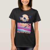 Retro Hilton Head North Carolina Souvenir Surf Tシャツ (正面)