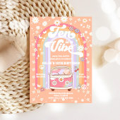 Retro Hippie 10th Birthday Invitation 招待状