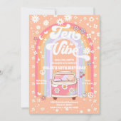 Retro Hippie 10th Birthday Invitation 招待状 (正面)