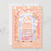 Retro Hippie Birthday Invitation 招待状 (正面)