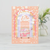 Retro Hippie Birthday Invitation 招待状 (スタンド正面)