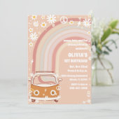 Retro Hippie Birthday Invitation 招待状 (スタンド正面)