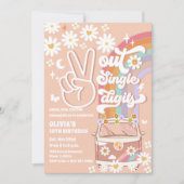 Retro Hippie Birthday Invitation 招待状 (正面)