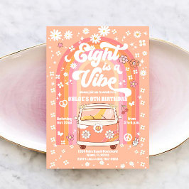 Retro Hippie Birthday Invitation 招待状