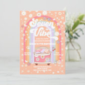 Retro Hippie Birthday Invitation 招待状 (スタンド正面)