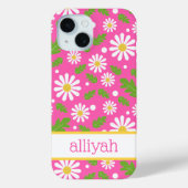 Retro Hippie Flowers Daisy Pattern Case-Mate iPhoneケース (裏面)
