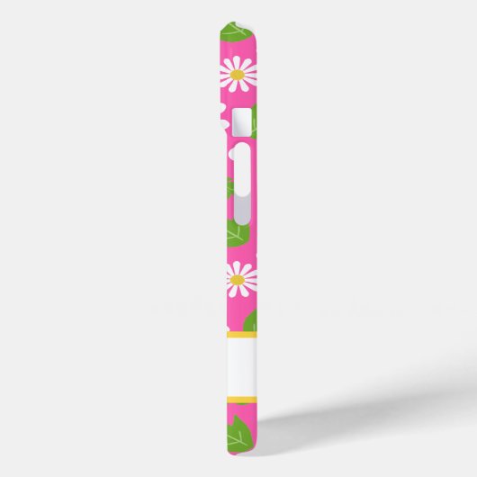 Retro Hippie Flowers Daisy Pattern Case-Mate iPhoneケース (裏面 / 左)