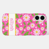 Retro Hippie Flowers Daisy Pattern Case-Mate iPhoneケース (裏面 (横))