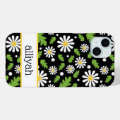 Retro Hippie Flowers Daisy Pattern Case-Mate iPhoneケース (裏面 (横))