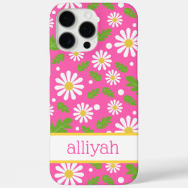 Retro Hippie Flowers Daisy Pattern iPhone 16 Pro Maxケース