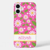 Retro Hippie Flowers Daisy Pattern Case-Mate iPhoneケース (裏面)