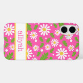 Retro Hippie Flowers Daisy Pattern Case-Mate iPhoneケース (裏面 (横))