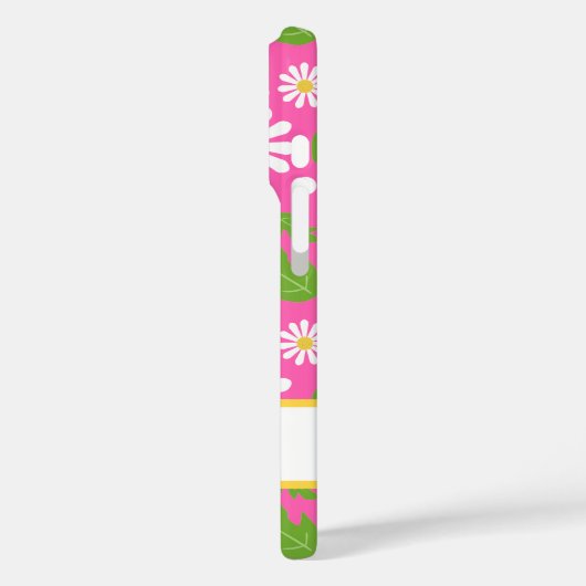 Retro Hippie Flowers Daisy Pattern Case-Mate iPhoneケース (裏面 / 左)