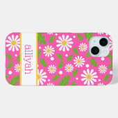 Retro Hippie Flowers Daisy Pattern Case-Mate iPhoneケース (裏面 (横))