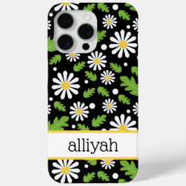 Retro Hippie Flowers Daisy Pattern iPhone 15 Pro Maxケース