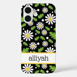 Retro Hippie Flowers Daisy Pattern iPhone 16ケース