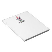 Retro Hippie Tie Dye Flamingo Humor ノートパッド (アングル)