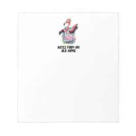 Retro Hippie Tie Dye Flamingo Humor ノートパッド