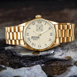 Retro Hipster Modern Monogram Unique Personalized  腕時計