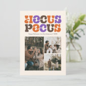 Retro Hocus Pocus Halloween Photo Collage シーズンカード (スタンド正面)