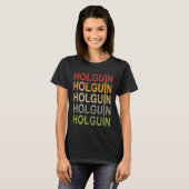 Retro Holguin Cuba Travel Proud Cuban Holguín Tシャツ (正面フル)