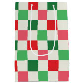 Retro Holiday Check ミディアムペーパーバッグ (裏面)