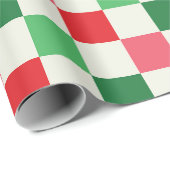 Retro Holiday Check ラッピングペーパー (ロールコーナー)