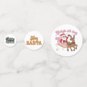 Retro Holiday Funny Christmas コンフェッティ (裏面)