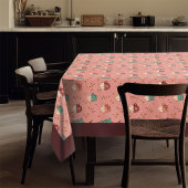 Retro Holiday Tablecloth Funky Pastel Christmas テーブルクロス