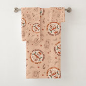 Retro Holiday Towels Funky Pastel Bathroom Style バスタオルセット (インサイチュ)