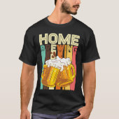 Retro Home Brewing Craft Beer Microbrew Hops Beer Tシャツ (正面)