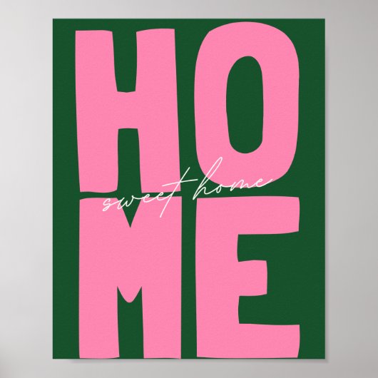 Retro "Home Sweet Home" Bold Typography ポスター (正面)