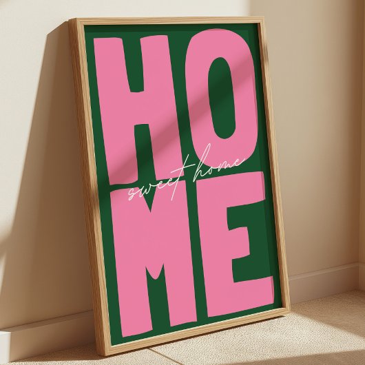 Retro "Home Sweet Home" Bold Typography ポスター