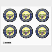 Retro Homemade Grape Jam Label Template ラウンドシール (シート)