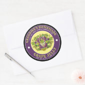 Retro Homemade Grape Jelly Label Template ラウンドシール (封筒)