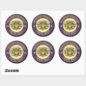 Retro Homemade Grape Jelly Label Template ラウンドシール (シート)
