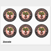 Retro Homemade Pickled Beets Label Template ラウンドシール (シート)
